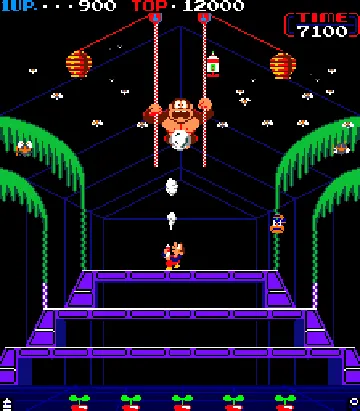 Donkey Kong 3 (US) screen shot game playing